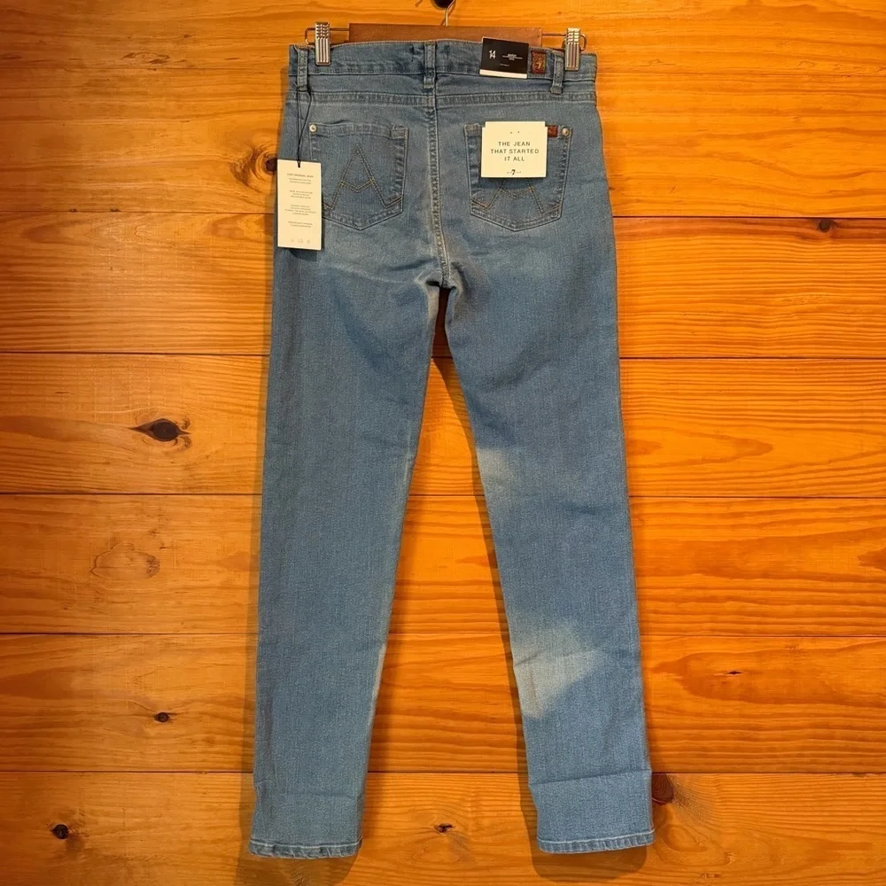 7 For All Mankind Girls Paxtyn Skinny Denim Jeans 14 NWT SVM43055